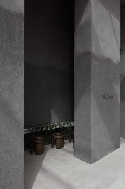 Entrance of Origami sushi restaurant 