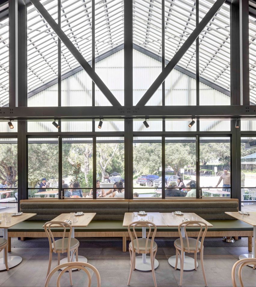 Interior of Parramatta Park Pavilion by Sam Crawford Architects