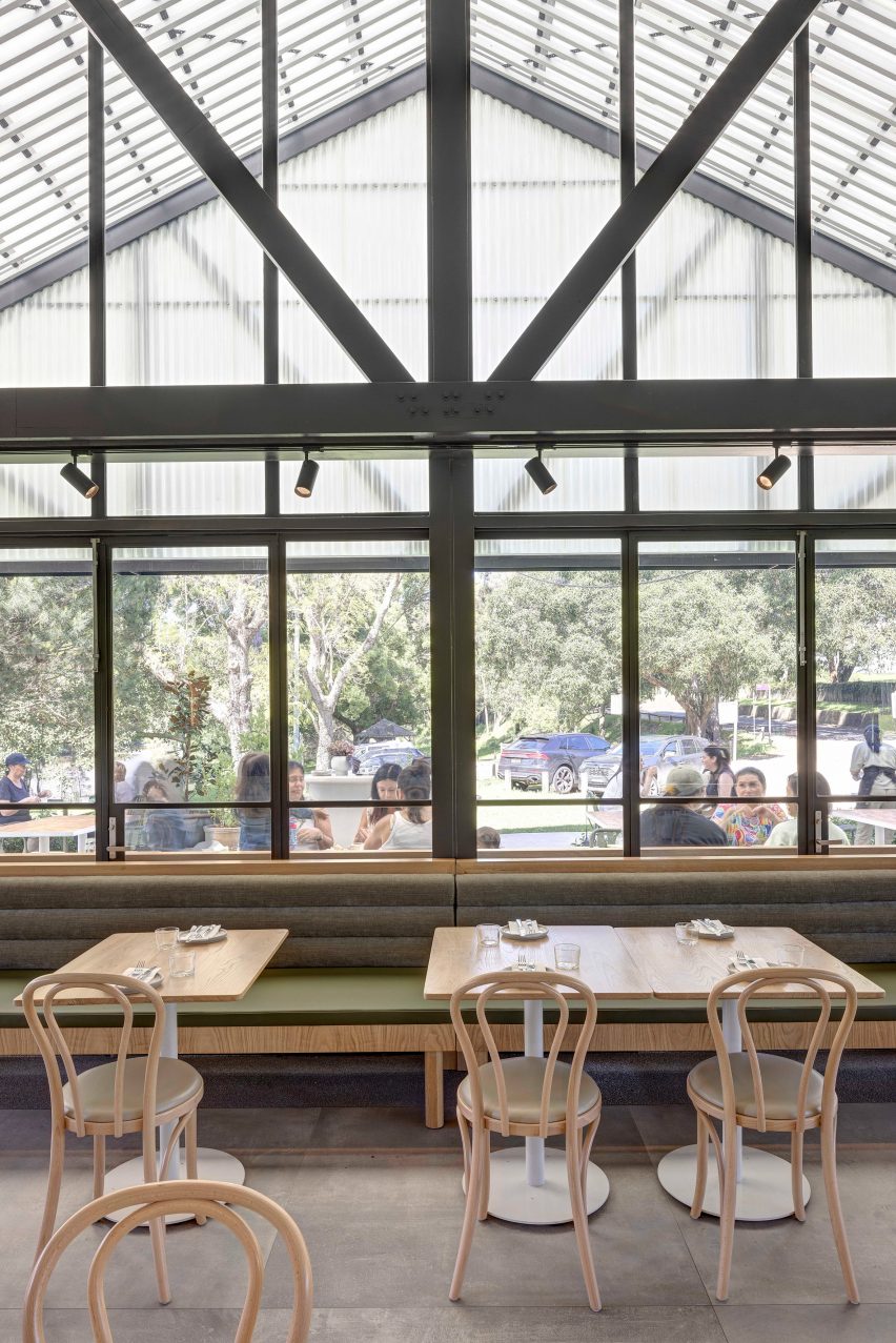 Interior of Parramatta Park Pavilion by Sam Crawford Architects