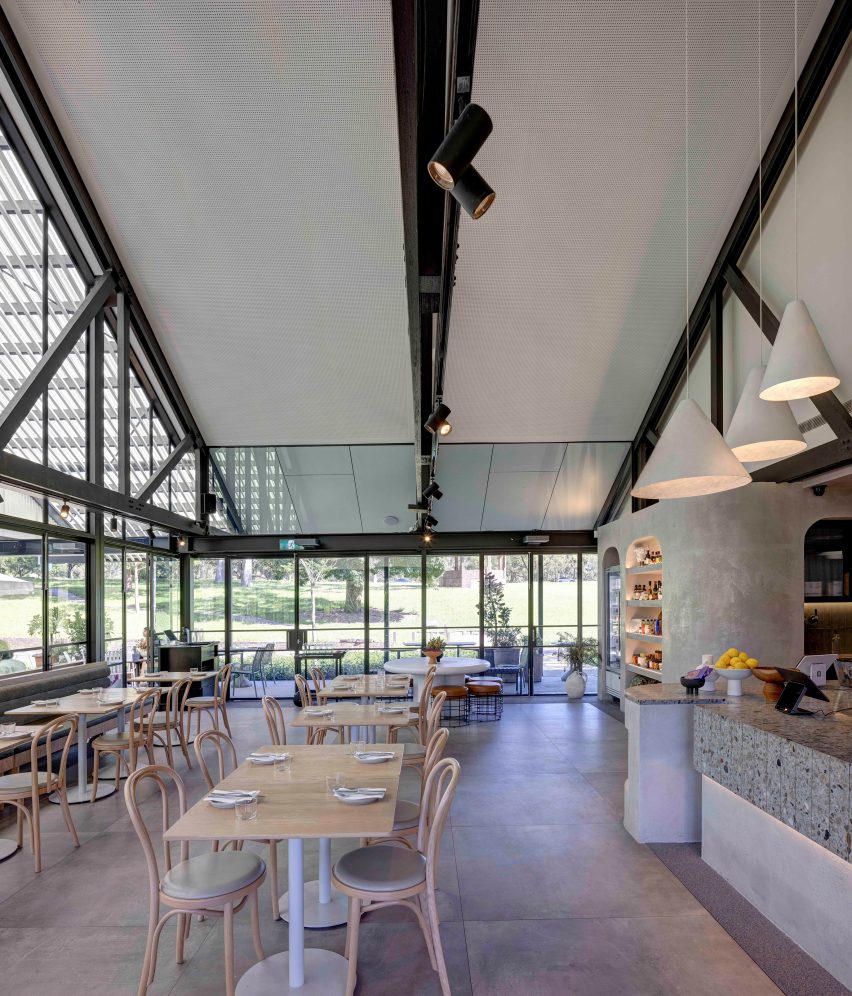 Interior of Parramatta Park Pavilion by Sam Crawford Architects