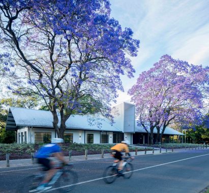Exterior of Parramatta Park Pavilion by Sam Crawford Architects
