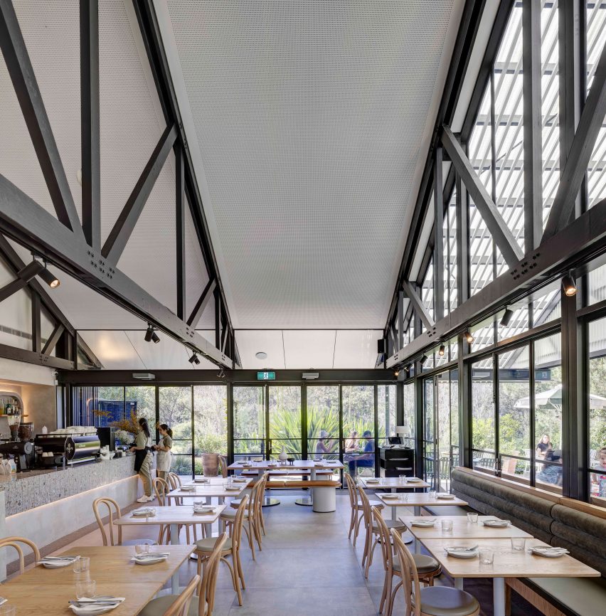 Interior of Parramatta Park Pavilion by Sam Crawford Architects