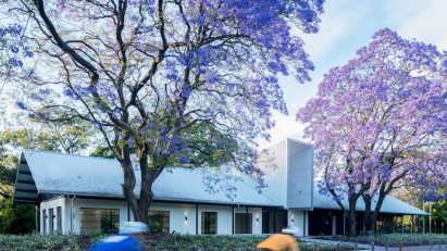 Exterior of Parramatta Park Pavilion by Sam Crawford Architects