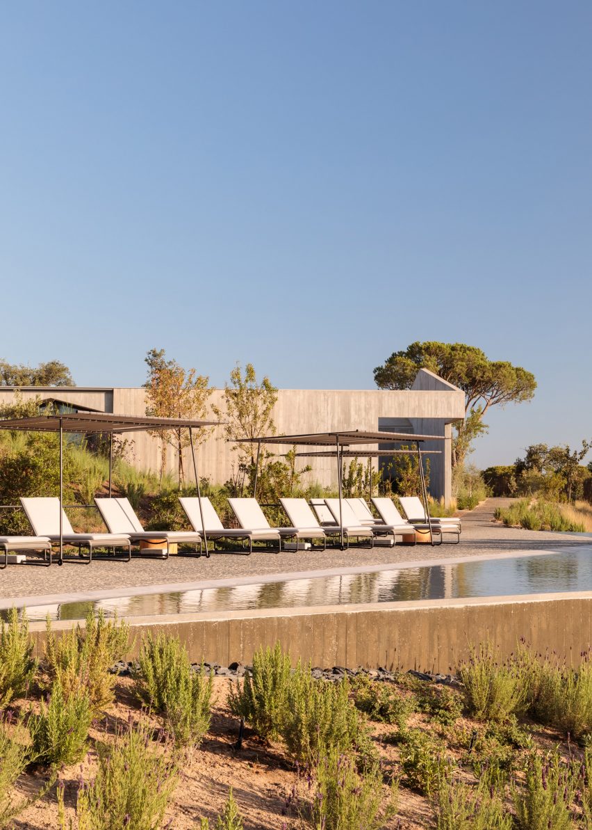 Pool at Pateos houses by Manuel Aires Mateus