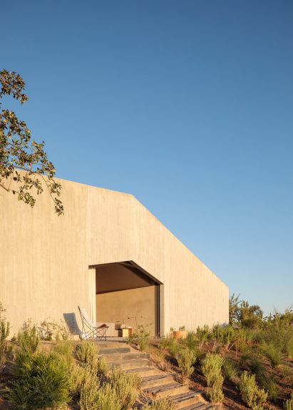 House-shaped window at Pateos houses by Manuel Aires Mateus