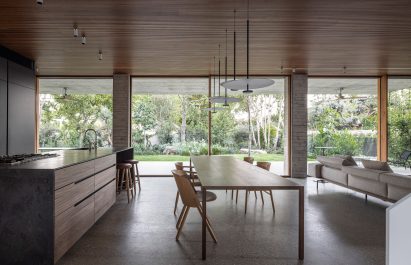 Interior image of Wood Slatted House
