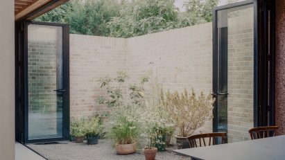 Interior image of an open-plan living area at Cork House