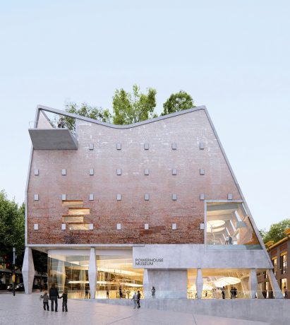 Render if the exterior of Powerhouse Ultimo