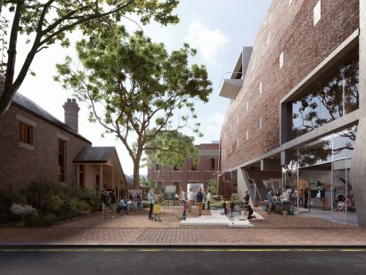 Render of an outdoor space at Powerhouse Ultimo