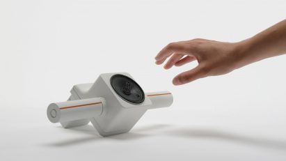 Hand reaching for product designed by Kingston University student