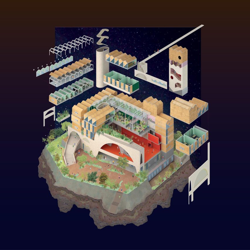 Axonometric diagram, Reggio School