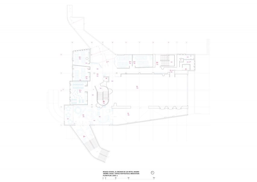 Second floor plan, Reggio School