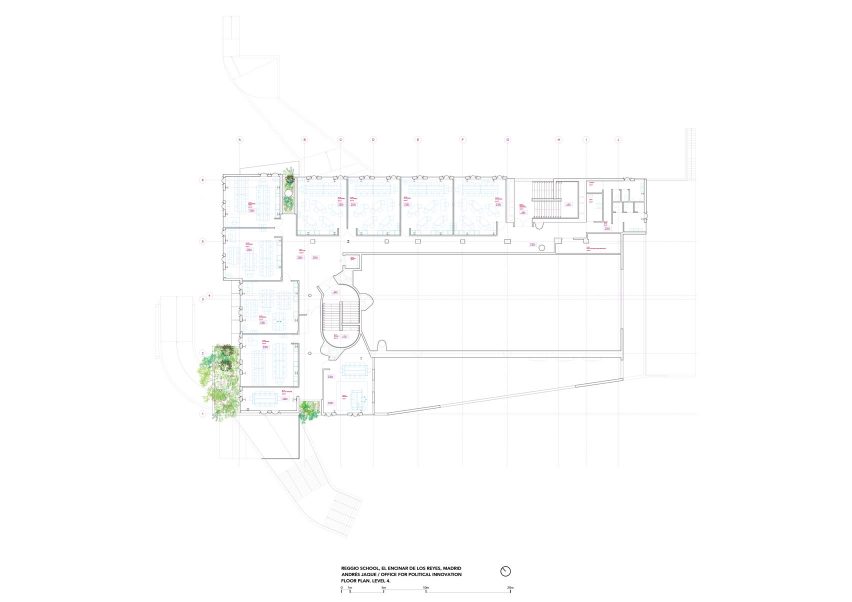 Third floor plan, Reggio School