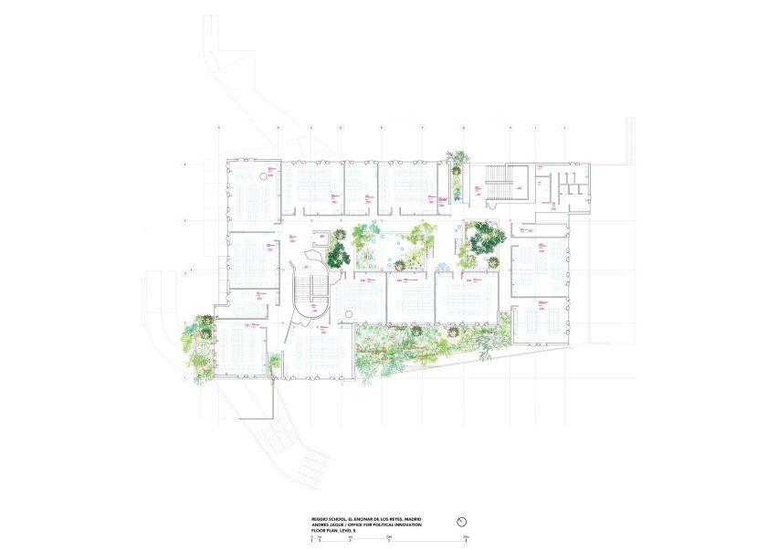 Fourth floor plan, Reggio School