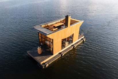 Exterior of Big Branzino on a lake