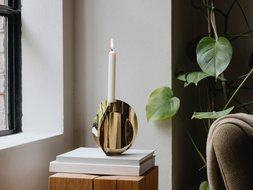 Brass candleholder by Snøhetta and TH Marthinsen for Christmas Star Campaign