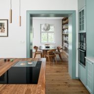 Interior of the kitchen at Under The Top house by No Architects