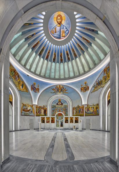 Interior of dome in Calatrava church