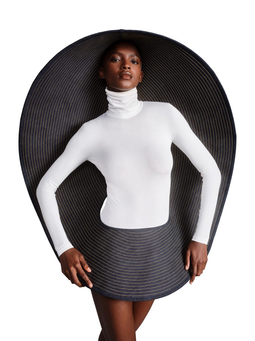 Stephen Jones collaborates with G-Star Raw to create couture denim hats
