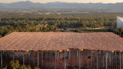 Aerial visual of Sub Center Library by Snøhetta