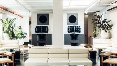 Wide view of Upstairs lounge at Public Records