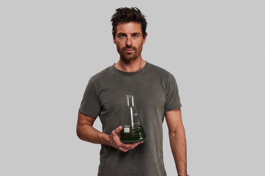 Man holding a beaker