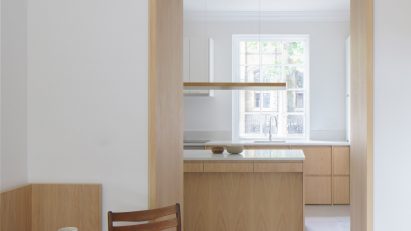 Interior of Butterfly House in London by Will Gamble Architects