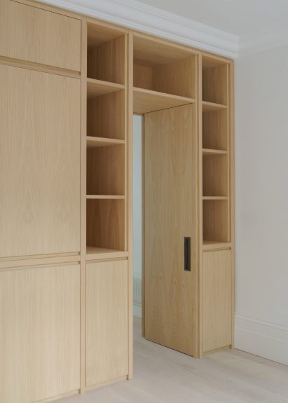 Door in built-in storage unit