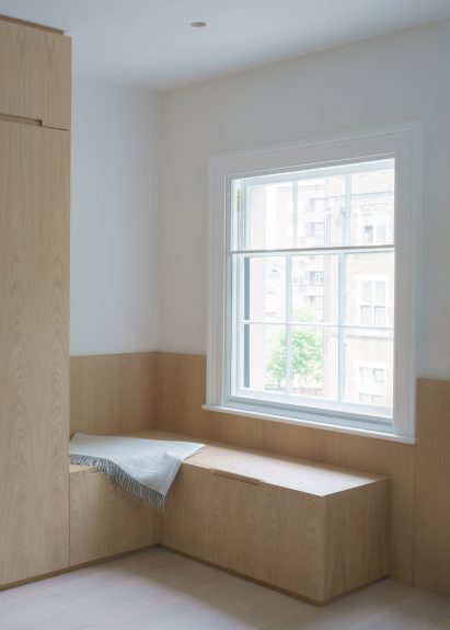Window seat in Butterfly House by Will Gamble Architects