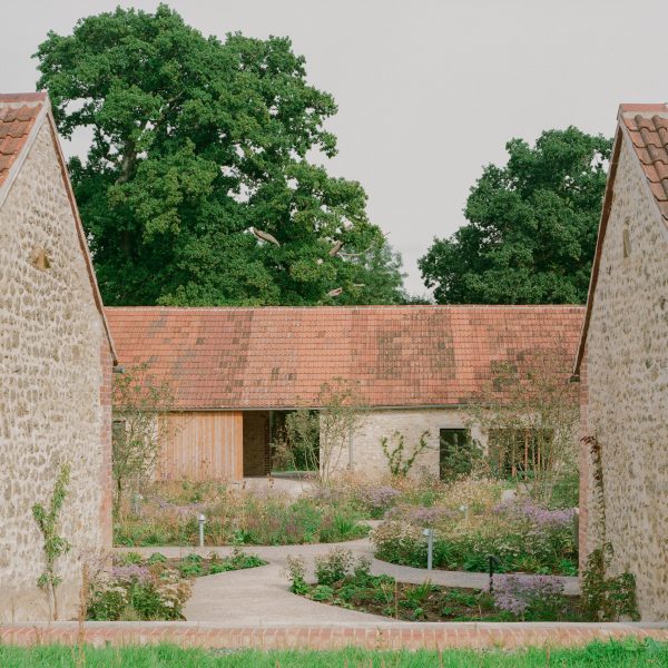 Exterior of Wraxall Yard homes by Clementine Blakemore Architects