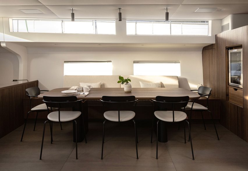 Y9 Yacht features minimalist interiors designed by Norm Architects