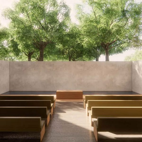 Crematorium complex with views of a forest