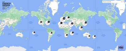 Le French Design's map of French design around the world