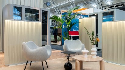 Photo of furniture at a brand's stall