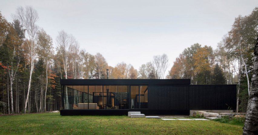 ACDF Architecture wraps glass home around apple tree in Quebec