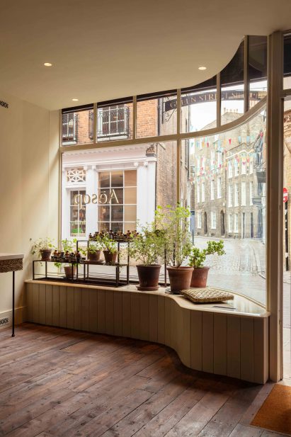 Window seat within Aesop store Cambridge
