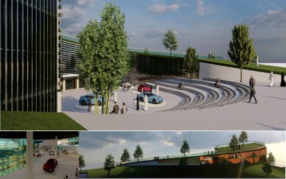 Rendering of a large building