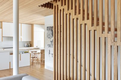 Custom timber staircase with bespoke millwork