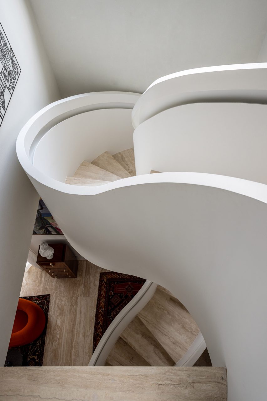 Staircase viewed from above
