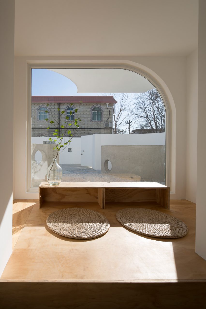 Interior of the Sleeping Lab hotel designed by Atelier d’More
