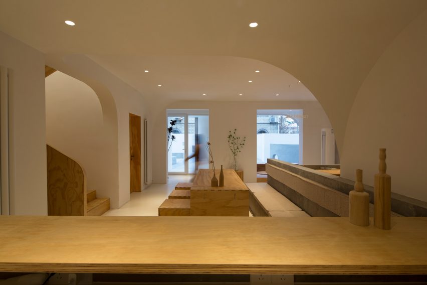Interior of the Sleeping Lab hotel designed by Atelier d’More