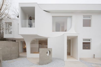 Exterior of the Sleeping Lab hotel designed by Atelier d’More