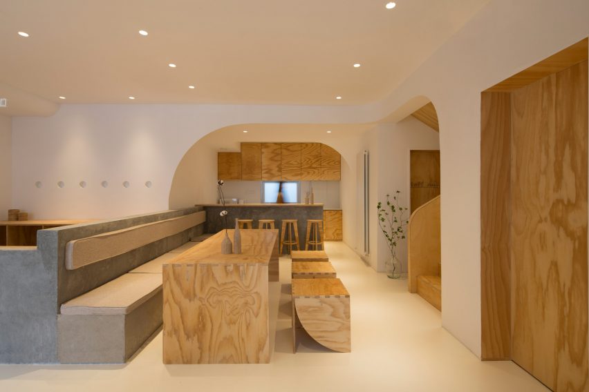 Interior of the Sleeping Lab hotel designed by Atelier d’More