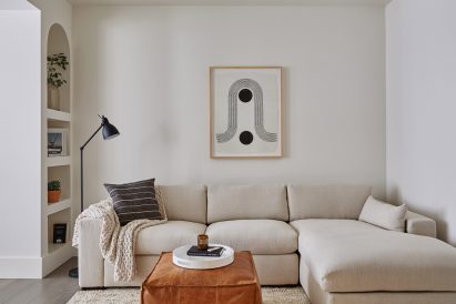 Neutral interior colour palette within living room by Bittoni Architects