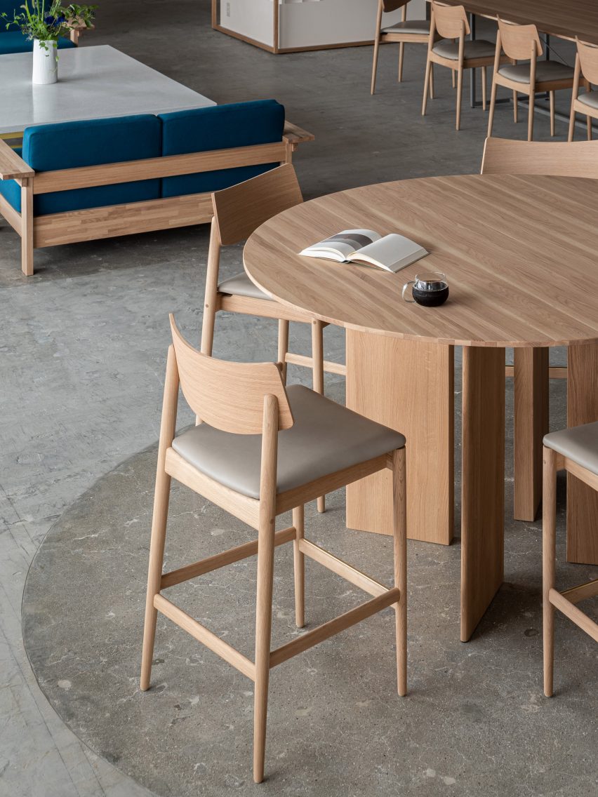 Polished concrete floor in Blue Bottle Coffee shop