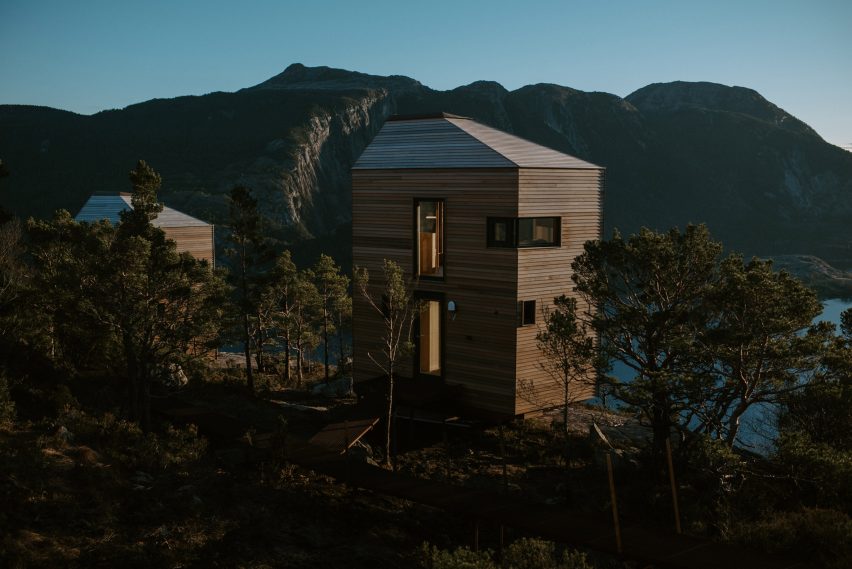 Exterior of Bolder Star Lodges in Norway by Snøhetta and Vipp