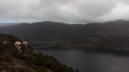 Cabins overlooking Lysefjorden