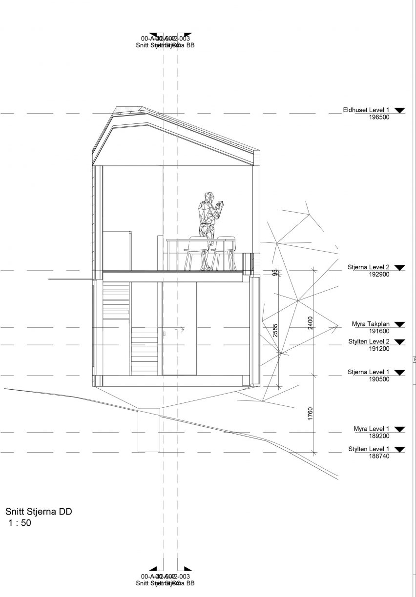 Section of Bolder Star Lodges by Snøhetta