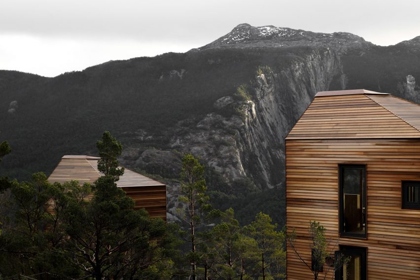 Exterior of Bolder Star Lodges in Norway by Snøhetta and Vipp