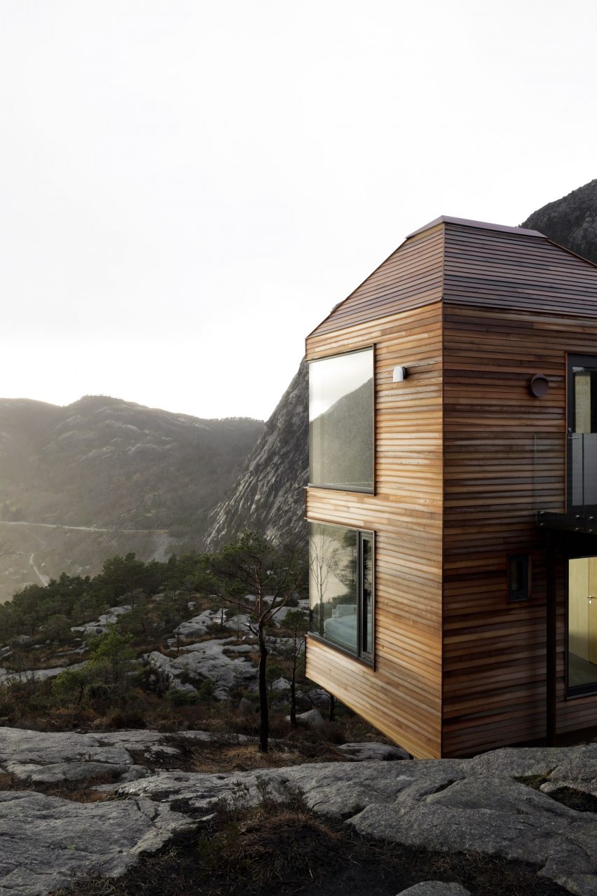Exterior of Bolder Star Lodges in Norway by Snøhetta and Vipp